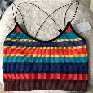 Urban Outfitters cropped striped tank/cami